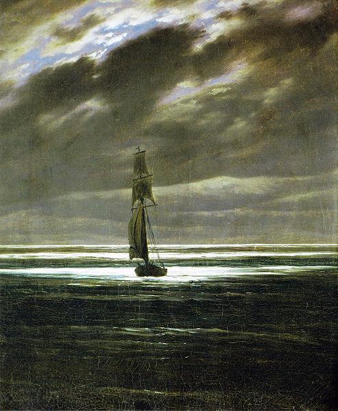 Caspar David Friedrich Seestuck bei Mondschein oil painting picture